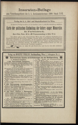 Verordnungsblatt des K.K. Justizministeriums 18890824 Seite: 7