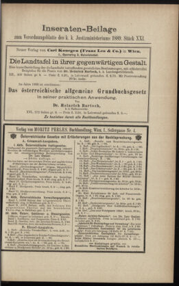 Verordnungsblatt des K.K. Justizministeriums 18891026 Seite: 11