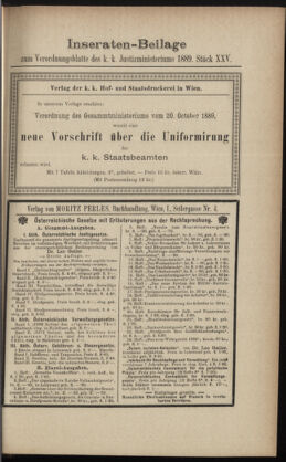 Verordnungsblatt des K.K. Justizministeriums 18891224 Seite: 7