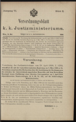 Verordnungsblatt des K.K. Justizministeriums