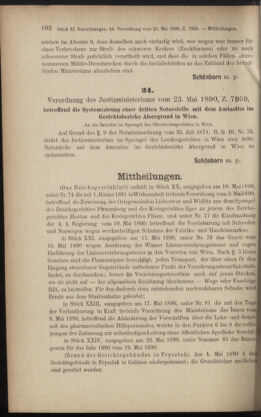 Verordnungsblatt des K.K. Justizministeriums 18900527 Seite: 2