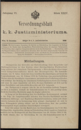 Verordnungsblatt des K.K. Justizministeriums 18901212 Seite: 1