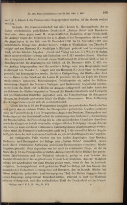 Verordnungsblatt des K.K. Justizministeriums 18901224 Seite: 135