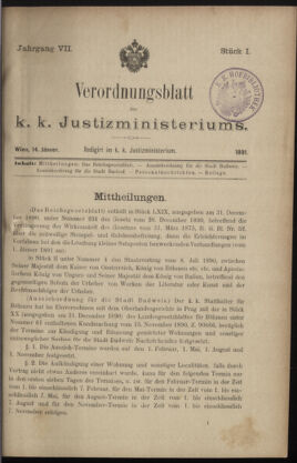 Verordnungsblatt des K.K. Justizministeriums