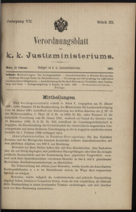 Verordnungsblatt des K.K. Justizministeriums