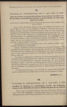 Verordnungsblatt des K.K. Justizministeriums 18910413 Seite: 2