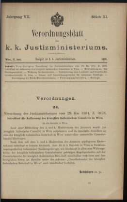 Verordnungsblatt des K.K. Justizministeriums