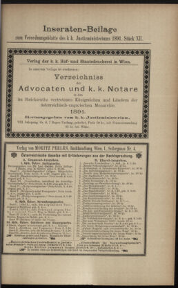 Verordnungsblatt des K.K. Justizministeriums 18910625 Seite: 7