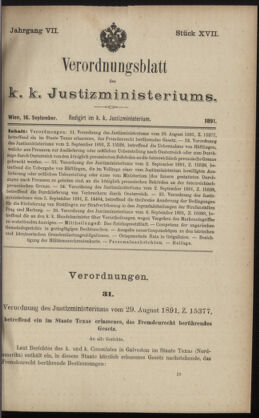 Verordnungsblatt des K.K. Justizministeriums