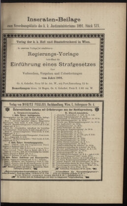 Verordnungsblatt des K.K. Justizministeriums 18911014 Seite: 7