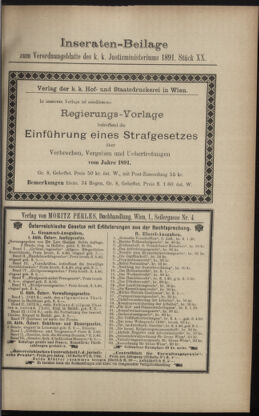 Verordnungsblatt des K.K. Justizministeriums 18911028 Seite: 7