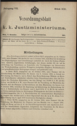 Verordnungsblatt des K.K. Justizministeriums