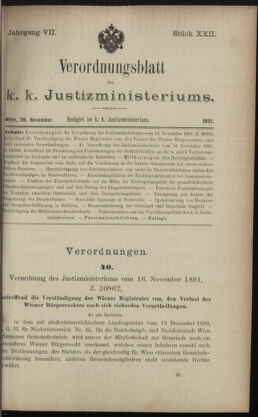 Verordnungsblatt des K.K. Justizministeriums