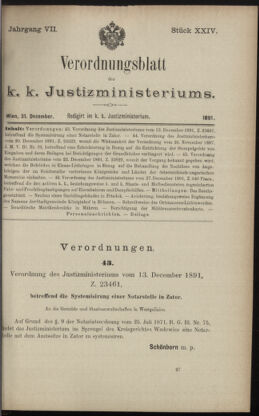 Verordnungsblatt des K.K. Justizministeriums