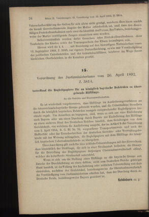 Verordnungsblatt des K.K. Justizministeriums 18920516 Seite: 4