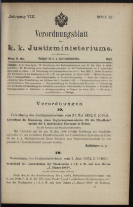 Verordnungsblatt des K.K. Justizministeriums