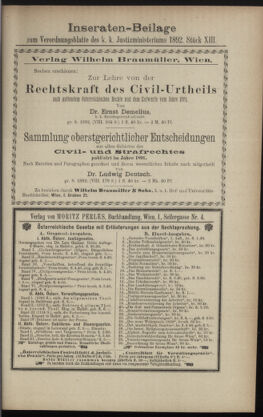 Verordnungsblatt des K.K. Justizministeriums 18920712 Seite: 7