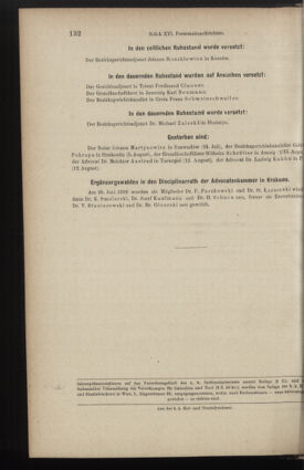 Verordnungsblatt des K.K. Justizministeriums 18920831 Seite: 6