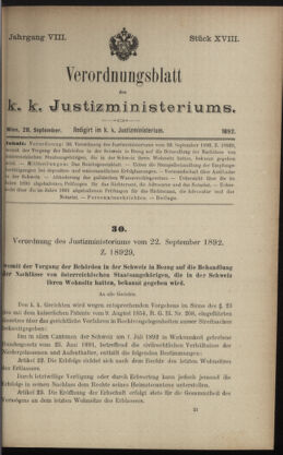 Verordnungsblatt des K.K. Justizministeriums