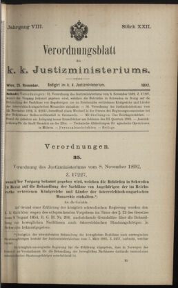 Verordnungsblatt des K.K. Justizministeriums