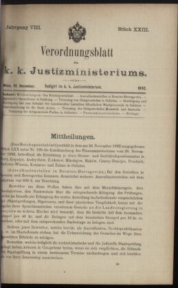 Verordnungsblatt des K.K. Justizministeriums