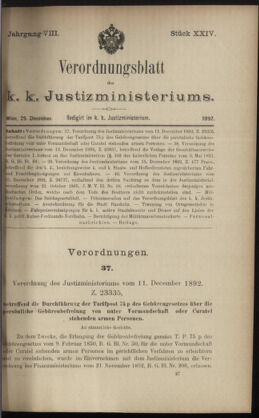 Verordnungsblatt des K.K. Justizministeriums