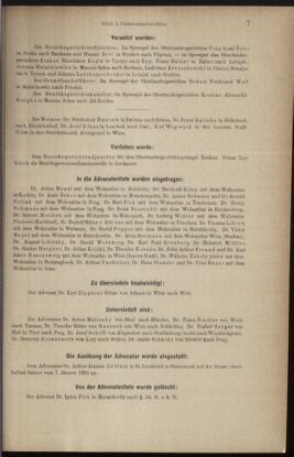 Verordnungsblatt des K.K. Justizministeriums 18930113 Seite: 7