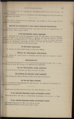 Verordnungsblatt des K.K. Justizministeriums 18930316 Seite: 7