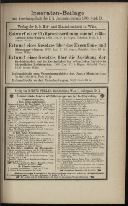 Verordnungsblatt des K.K. Justizministeriums 18930427 Seite: 7