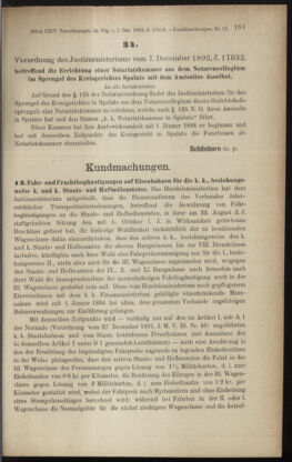 Verordnungsblatt des K.K. Justizministeriums 18931215 Seite: 7