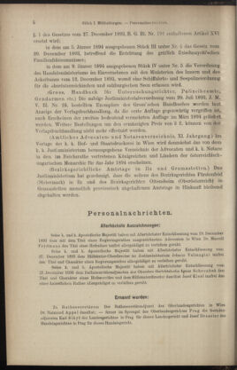 Verordnungsblatt des K.K. Justizministeriums 18940113 Seite: 4