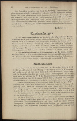 Verordnungsblatt des K.K. Justizministeriums 18940126 Seite: 4