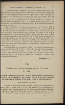 Verordnungsblatt des K.K. Justizministeriums 18940526 Seite: 3