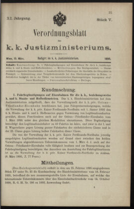 Verordnungsblatt des K.K. Justizministeriums