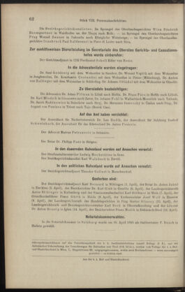 Verordnungsblatt des K.K. Justizministeriums 18950427 Seite: 8