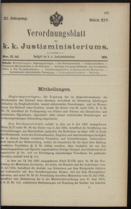 Verordnungsblatt des K.K. Justizministeriums