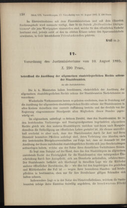 Verordnungsblatt des K.K. Justizministeriums 18950814 Seite: 2