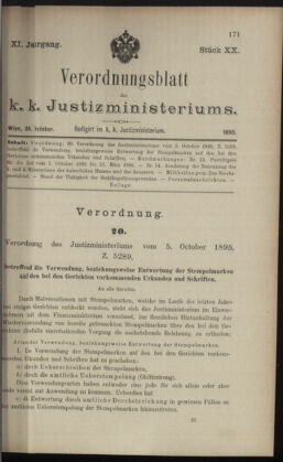 Verordnungsblatt des K.K. Justizministeriums 18951024 Seite: 1