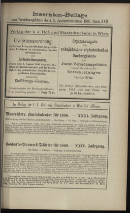 Verordnungsblatt des K.K. Justizministeriums 18951127 Seite: 7