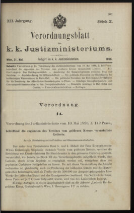 Verordnungsblatt des K.K. Justizministeriums