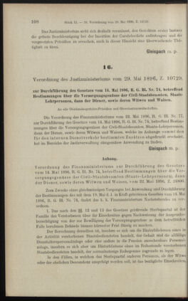 Verordnungsblatt des K.K. Justizministeriums 18960603 Seite: 2