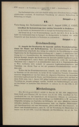 Verordnungsblatt des K.K. Justizministeriums 18960812 Seite: 6