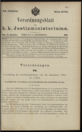 Verordnungsblatt des K.K. Justizministeriums