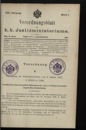 Verordnungsblatt des K.K. Justizministeriums