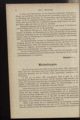 Verordnungsblatt des K.K. Justizministeriums 18970114 Seite: 2