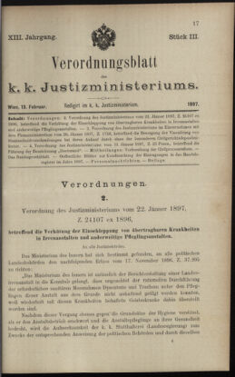 Verordnungsblatt des K.K. Justizministeriums