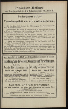 Verordnungsblatt des K.K. Justizministeriums 18970213 Seite: 11