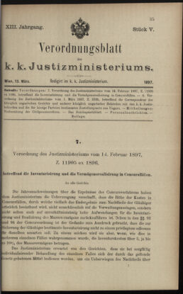 Verordnungsblatt des K.K. Justizministeriums