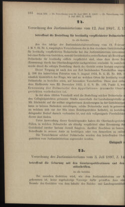 Verordnungsblatt des K.K. Justizministeriums 18970705 Seite: 4