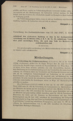 Verordnungsblatt des K.K. Justizministeriums 18970721 Seite: 2